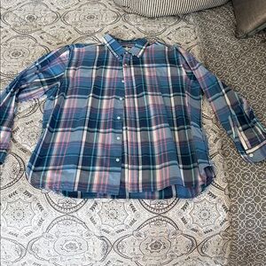 Old Navy Multicolor Plaid Button Down Shirt